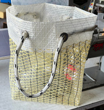 Load image into Gallery viewer, ClamShell Sailcloth Tote Bag Med Handmade by Lanee