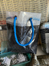 Load image into Gallery viewer, Sailcloth Medium ClamShell Tote Bag Med Handmade by Lanee