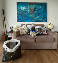 Load image into Gallery viewer, ClamShell Sailcloth Tote Bag Med Handmade by Lanee