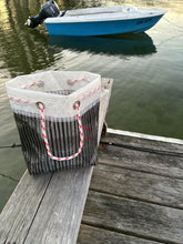 Load image into Gallery viewer, ClamShell Sailcloth Tote Bag Med Handmade by Lanee