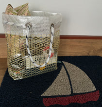 Load image into Gallery viewer, ClamShell Sailcloth Tote Bag Med Handmade by Lanee