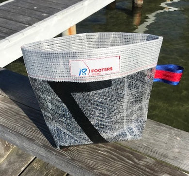 Recycled 18ft Sailcolth Sailbag from Quality Marine Clothing 18ft Racing Skiff #3 TP Bag Style