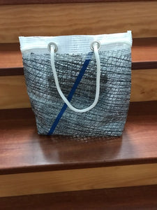 Recycled 18Footer Sailcloth Medium ClamShell Tote Bag #3med Handmade by Lanee